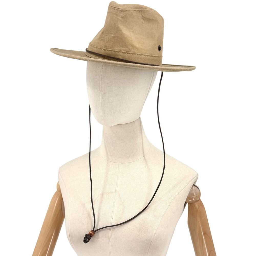 Vintage 90s Henschel Hat Co. Khaki Outdoorsman Fedora Hat